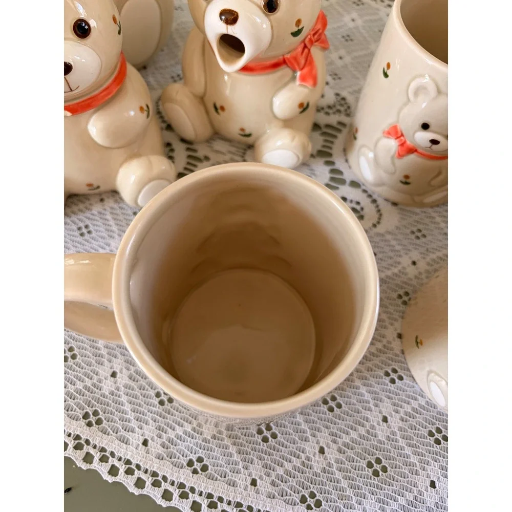 Vintage Otagiri Japan Teddy Bear Set 8pc